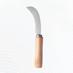 Small Scimitar Fruit Knife - Wooden Handle 1pc