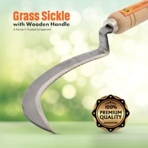 ৯ ইঞ্চি গ্রাস সিকেল কাঠের হাতল | 9 Inch Grass Cutting Sickle Wooden Handle